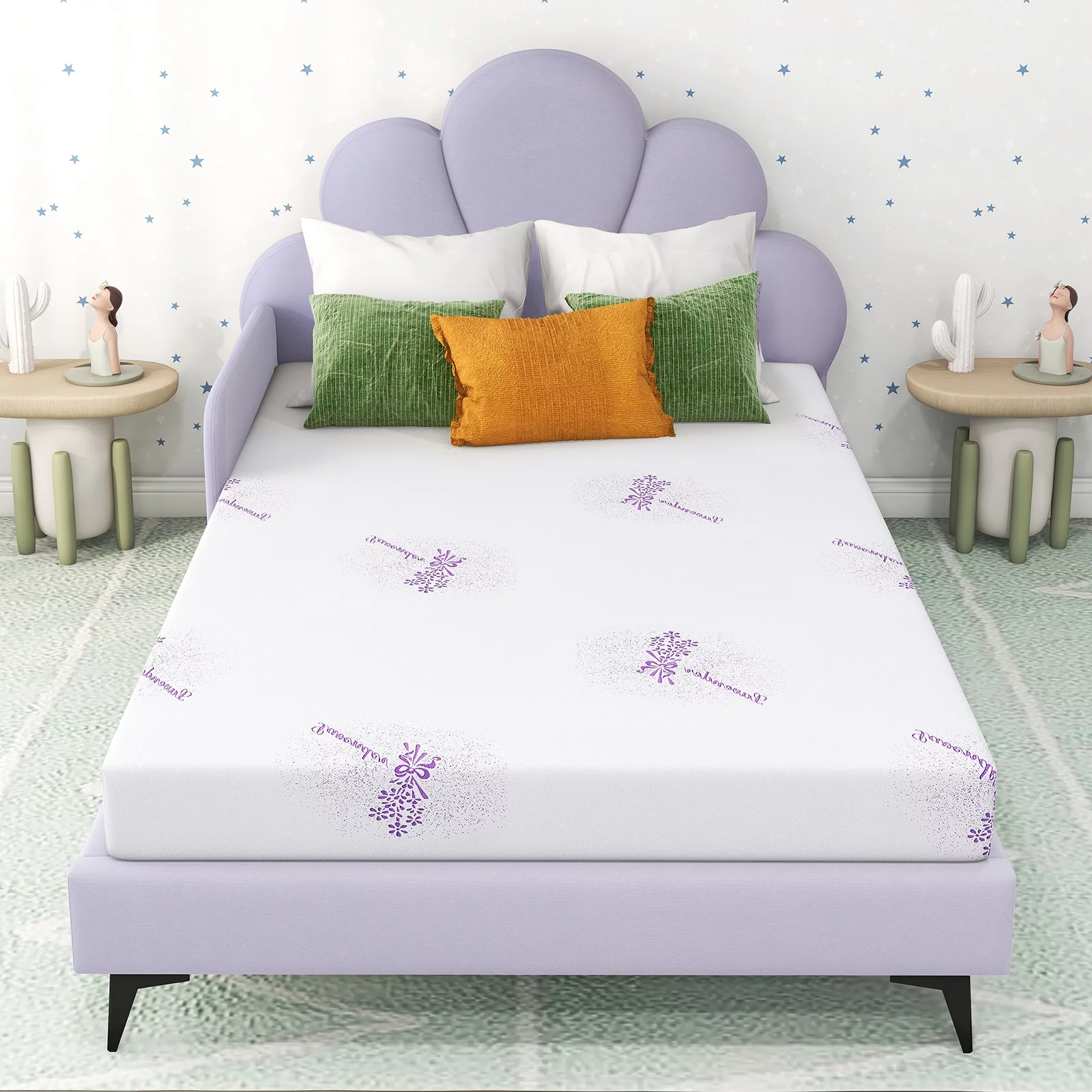 Twin Mattress, 6 inch Gel Memory Foam Mattress in a Box for Bunk Bed, Trundle Bed, Medium Feeling Bed Mattress for Pressure Relieving, Motion Isolation, Made in USA