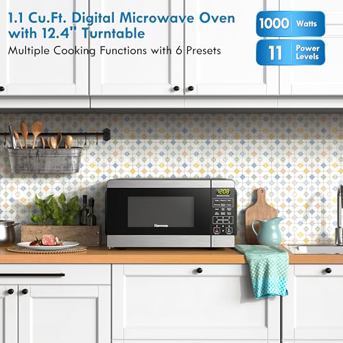 Countertop Microwave, 6 Auto-Preset Menus, Child Lock, Defrost & Express Cooking Features
