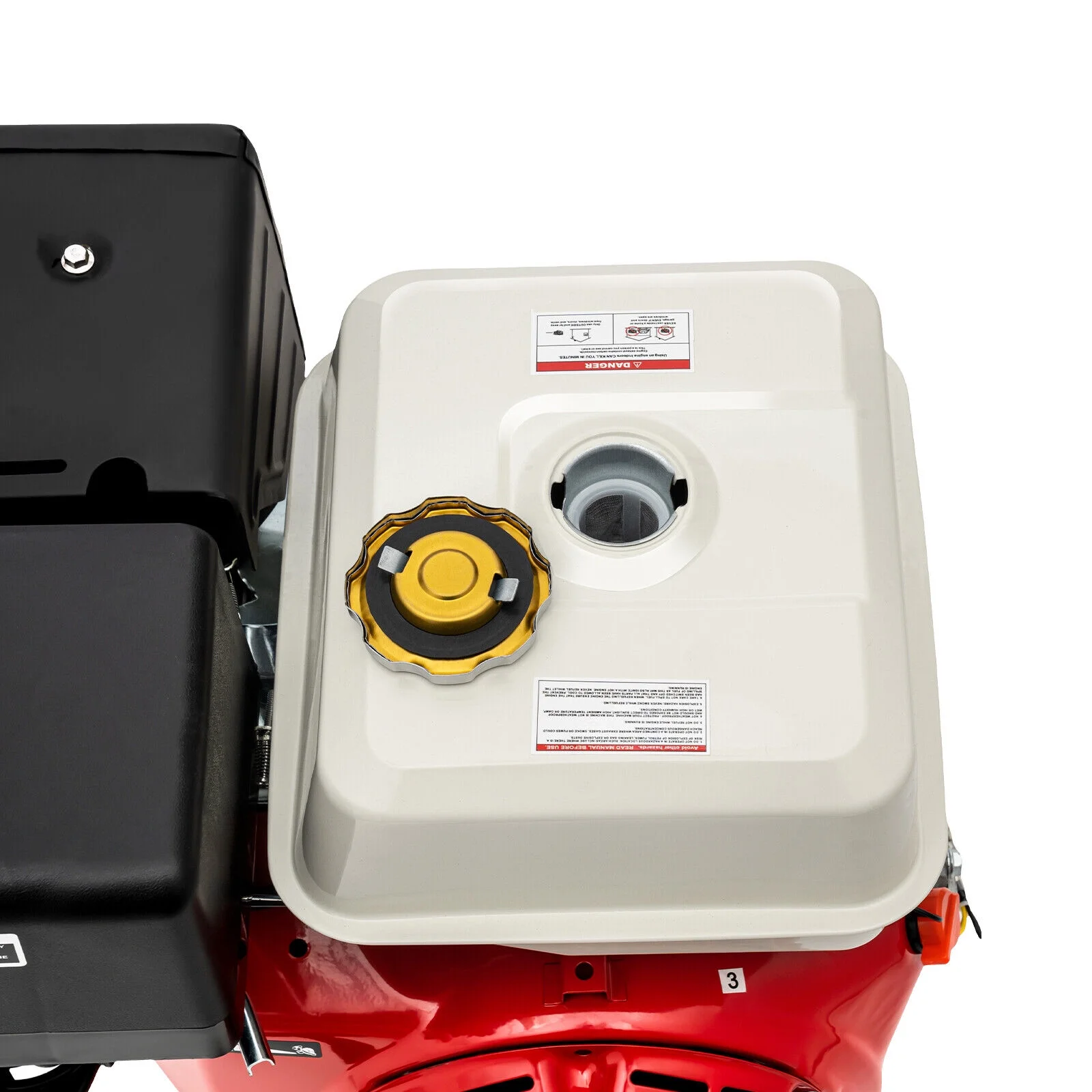 15HP 4Stroke 420CC Engine OHV Horizontal Gas Engine Recoil Start Go Kart Motor Red