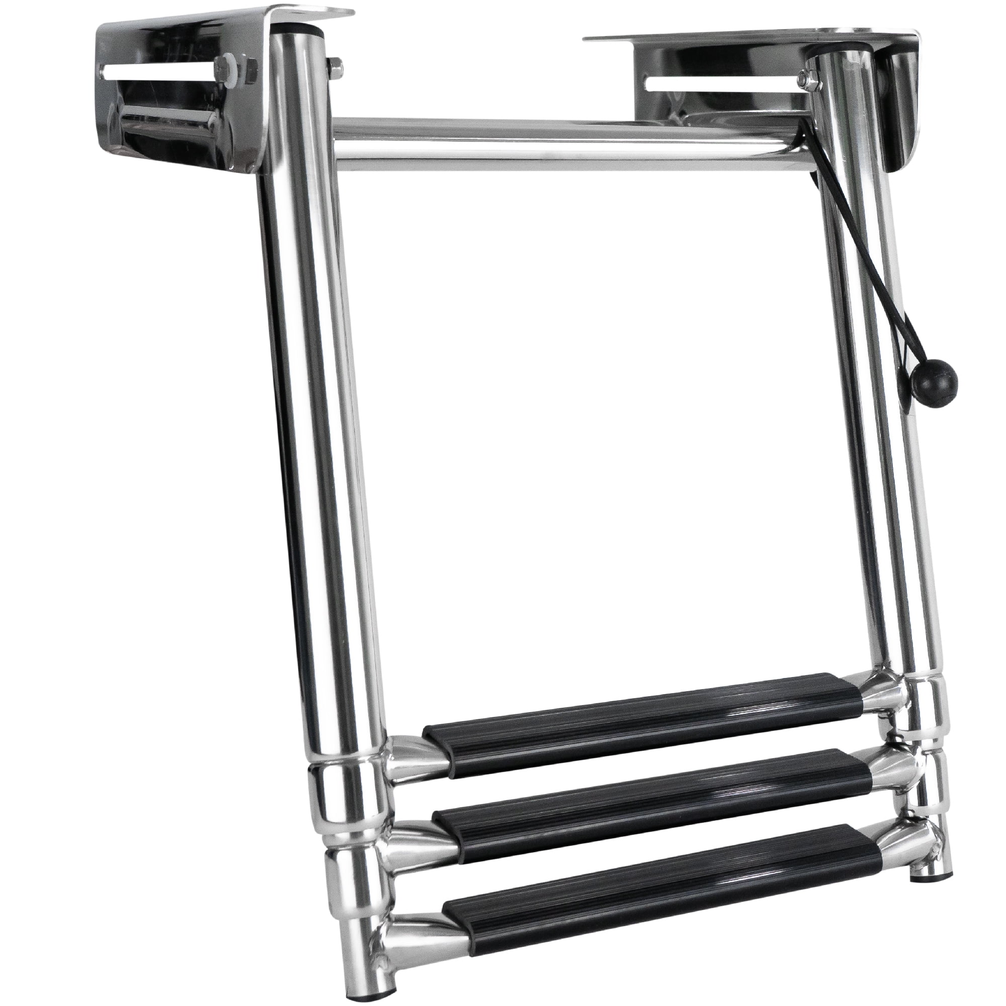 Five Oceans 3 Step Boat Ladder, Under Platform Slide Mount Telescoping Boat Ladder, Boat Swim Ladder, Boat Boarding Ladder, 316 Stainless Steel for Pontoon, Fishing Boat, Bass Boat, Sailboat - FO4504