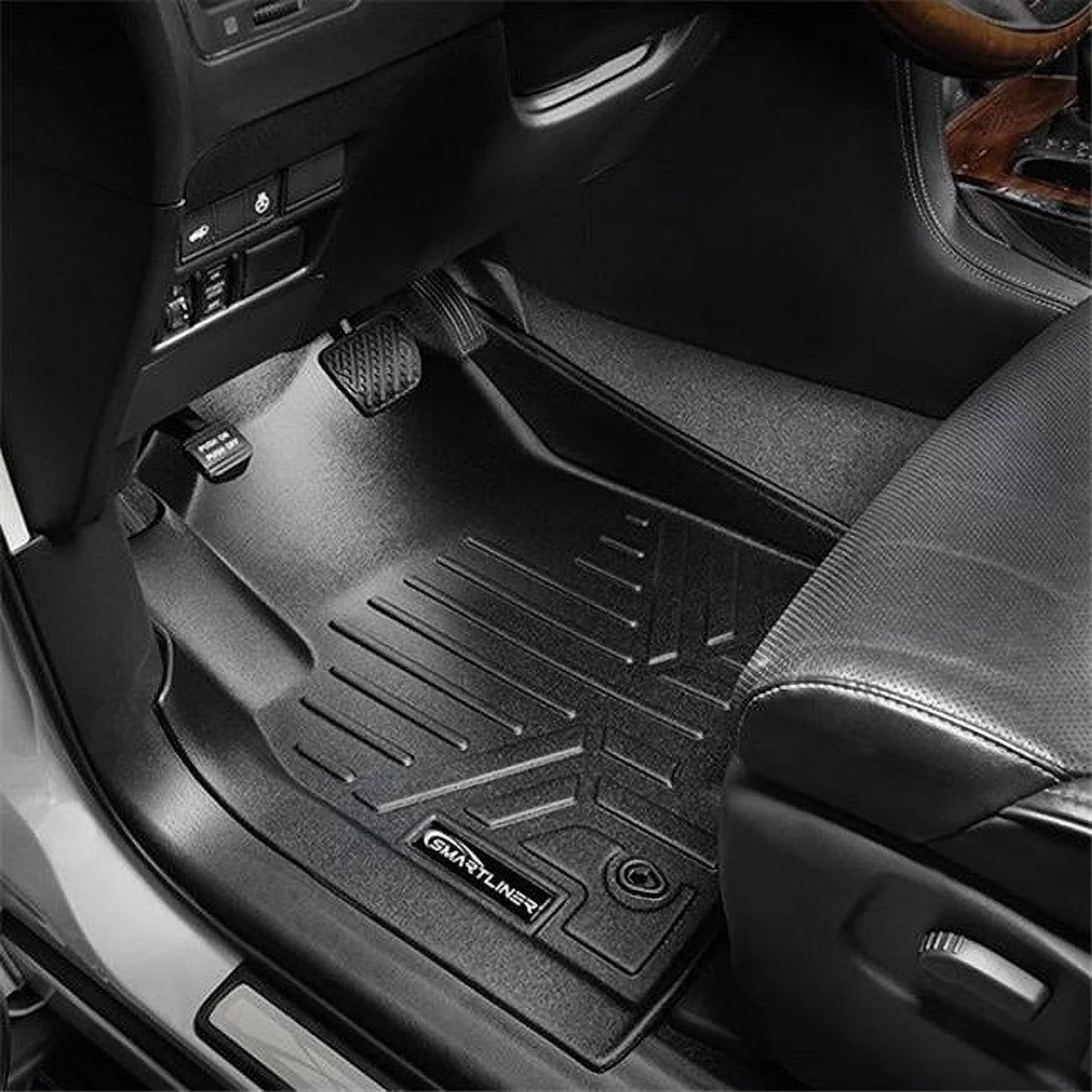 Smartliner SA0546-B0578 Custom Fit All 2 Row Floor Mat Liner Set for 2022-2023 Ford Maverick, Black