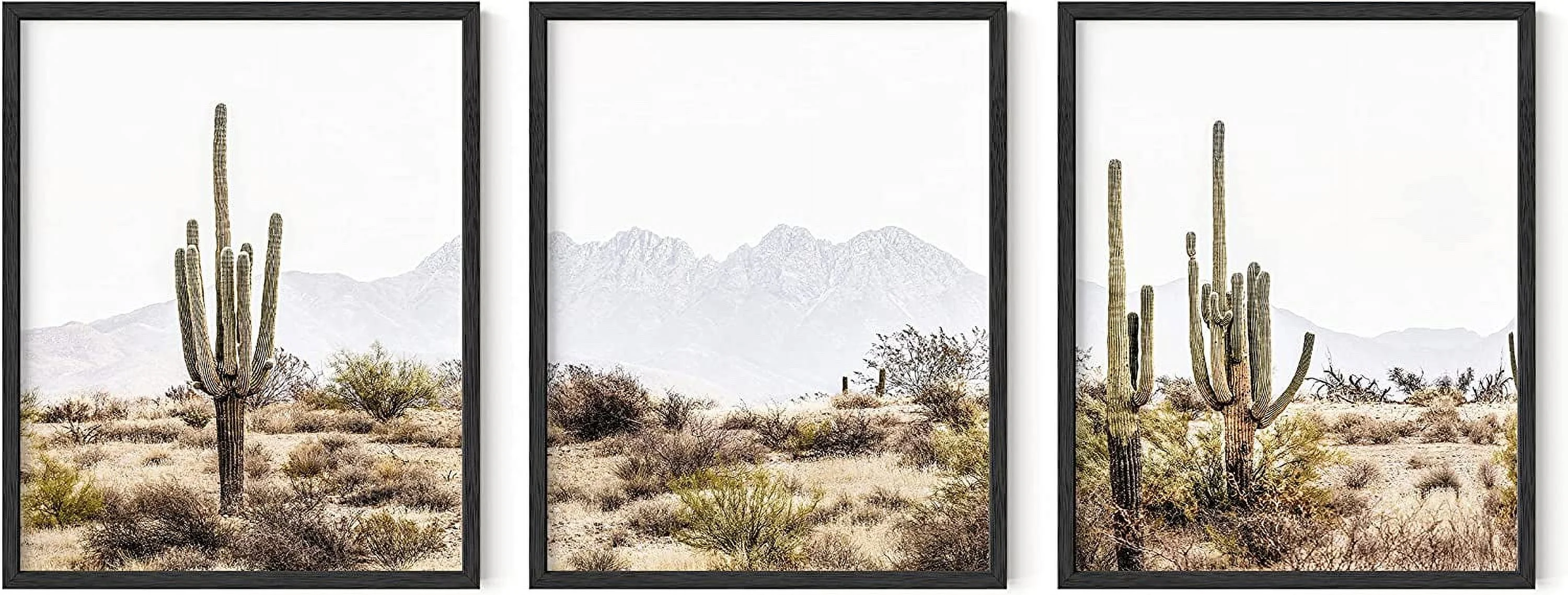 Haus and Hues Desert Wall Art - Set of 3 Western Posters, Landscape Pictures Wall Art, Nature Posters and Prints, Joshua Tree Wall Art, Cactus Posters Nature, Scenic Posters For Wall (16x20, Unframed)