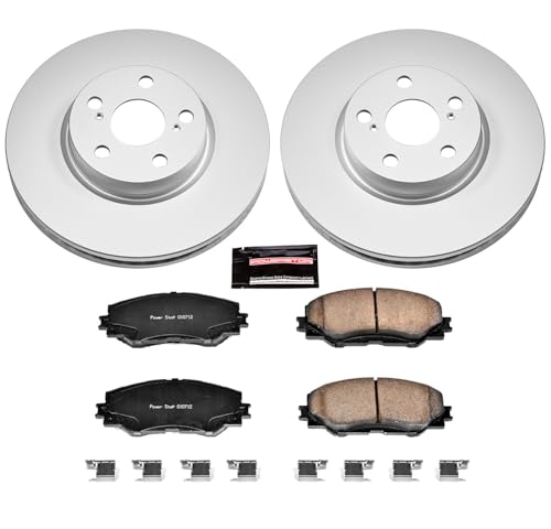 Power Stop Brake Kit For 2008-2014 Scion xD, 2009-2019 Toyota Corolla, 2009-2013 Toyota Maxtix 1.8L - Autospecialty Front Replacement Kit - OE Brake Rotors and Ceramic Brake Pads, KOE4669