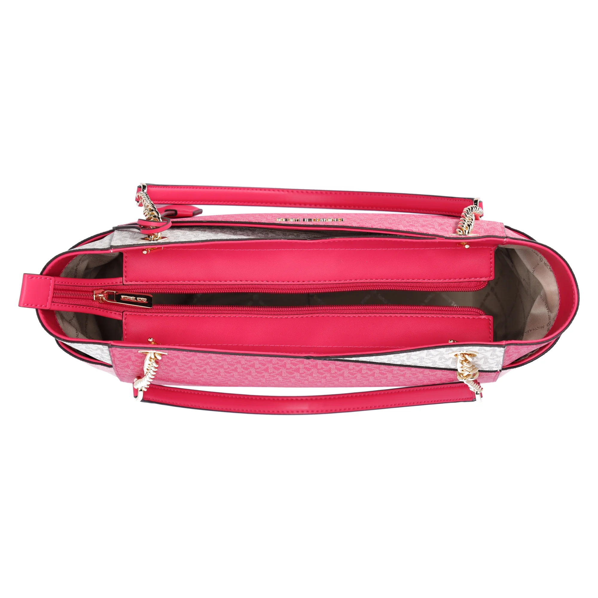 Michael Kors Womens Jet Set Large Chain Tote Handbag, Electric Pink Multi 35S3GTVT3V-Epink