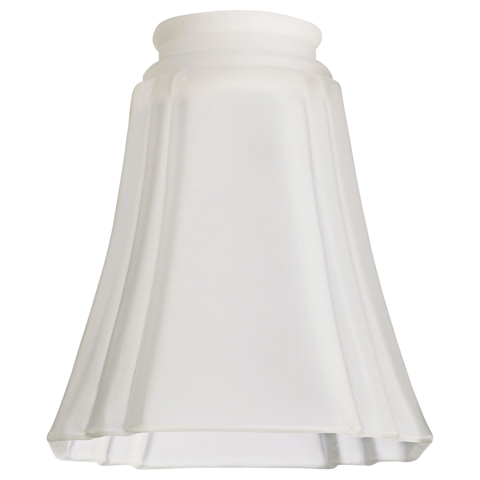 Frosted Square Deco Glass Shade 2 1/4