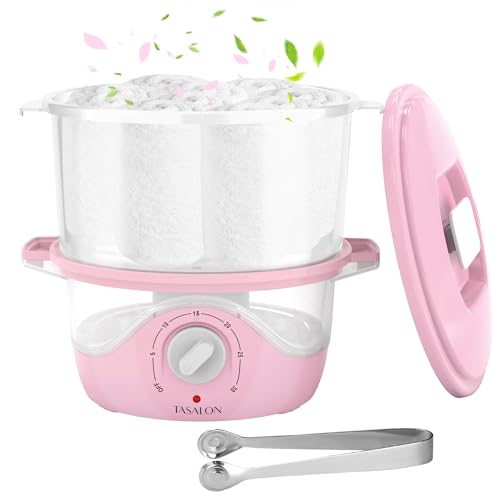 TASALON Mini Hot Towel Warmer for SPA, Esthetician Supplies Towel Heater for Stones and Towels, Towel Warmers for Bathroom, Barber, at Home Salon, Baby Towel Steamer for Facials and Body, White