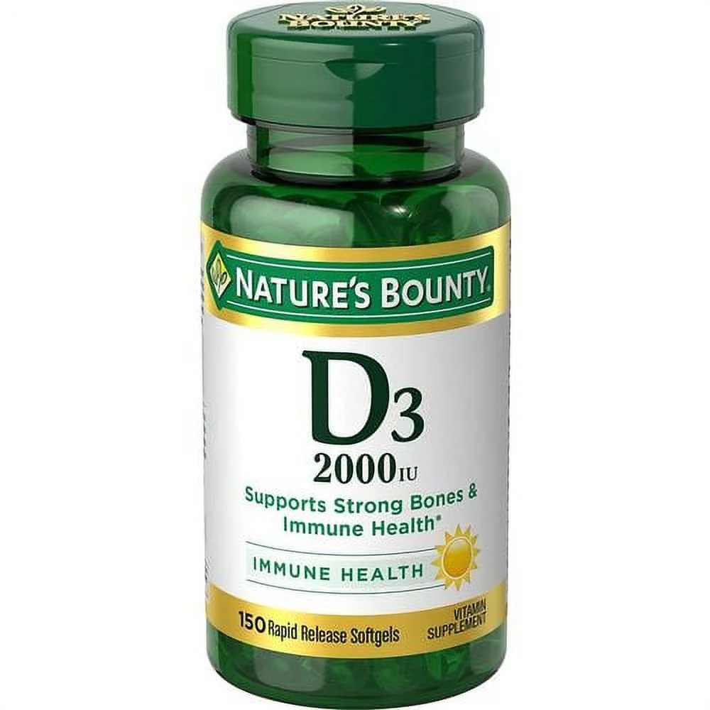 Vitamin D 2000 Iu High Potency Softgels, By Natures Bounty - 100 Ea, 3 Pack