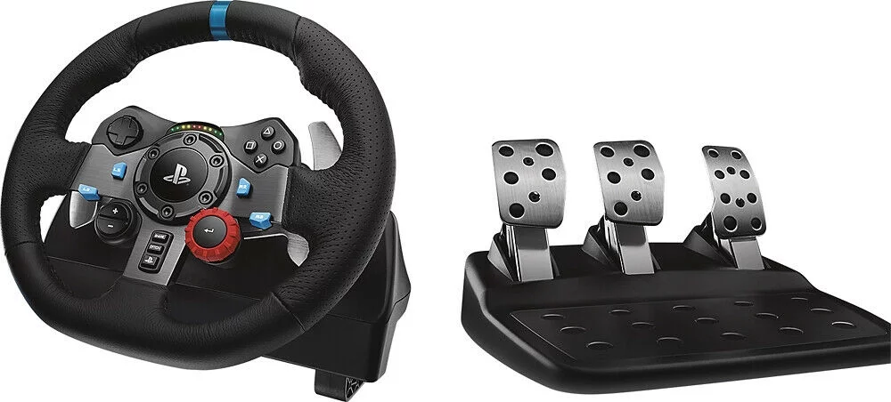 Logitech - G29 Driving Force Racing Wheel and Floor Pedals for PS5, PS4, PC, ...