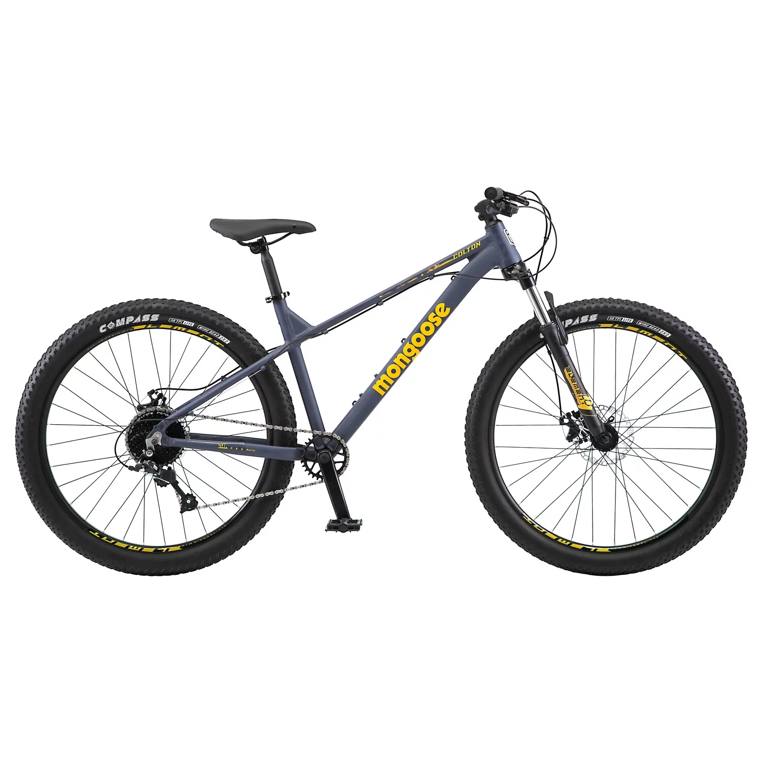 Mongoose Mongoose Colton Mountain Bike, 27.5-Inch Wheel, 7 Speeds, Slate Blue