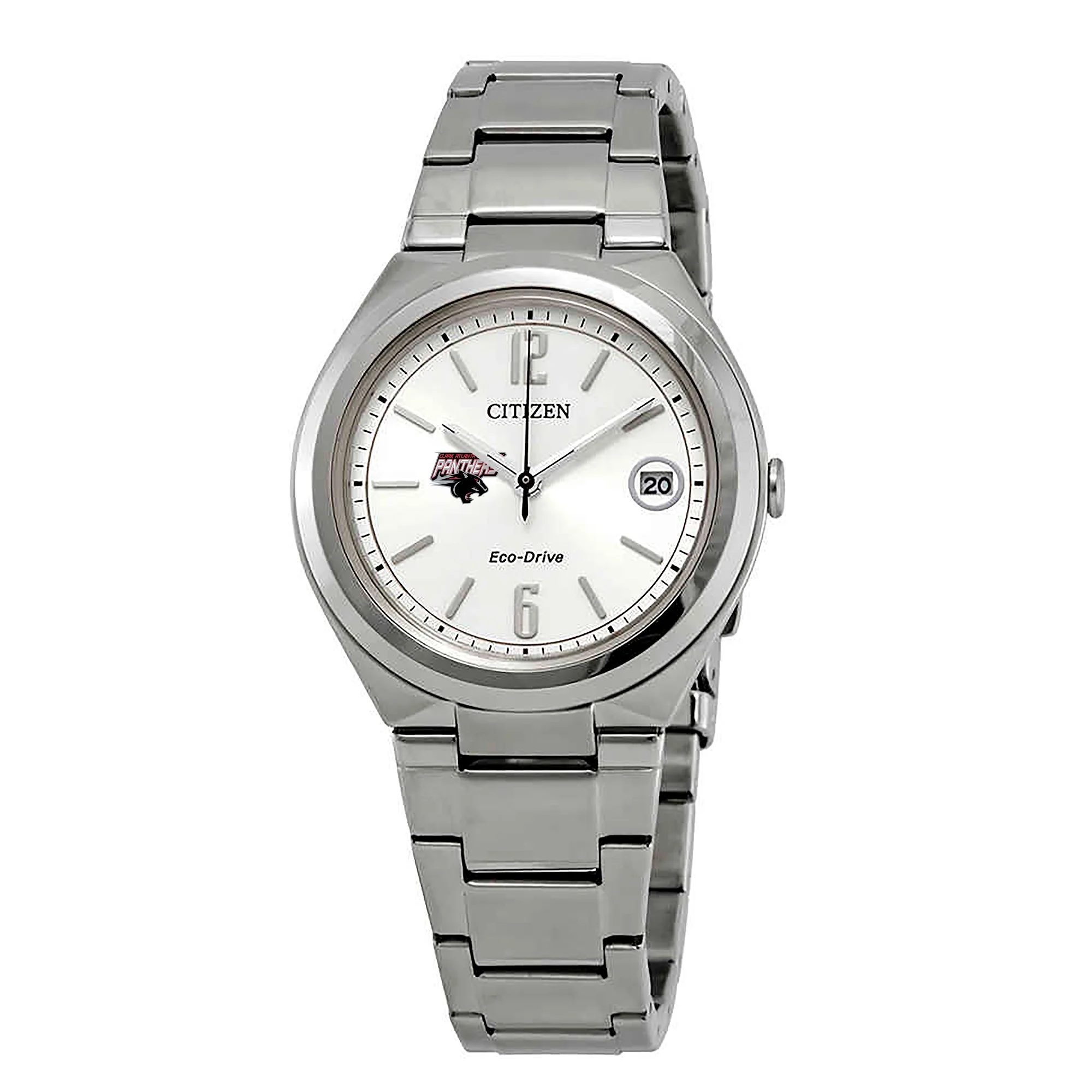 Women's Citizen Watch Silver Clark Atlanta University Panthers Eco-Drive Stainless Steel Watch