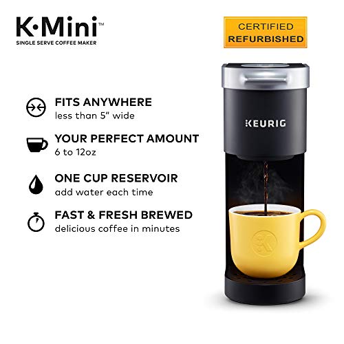Keurig K-Mini Coffee Maker, Certified Refurbished, Black (Renewed)
