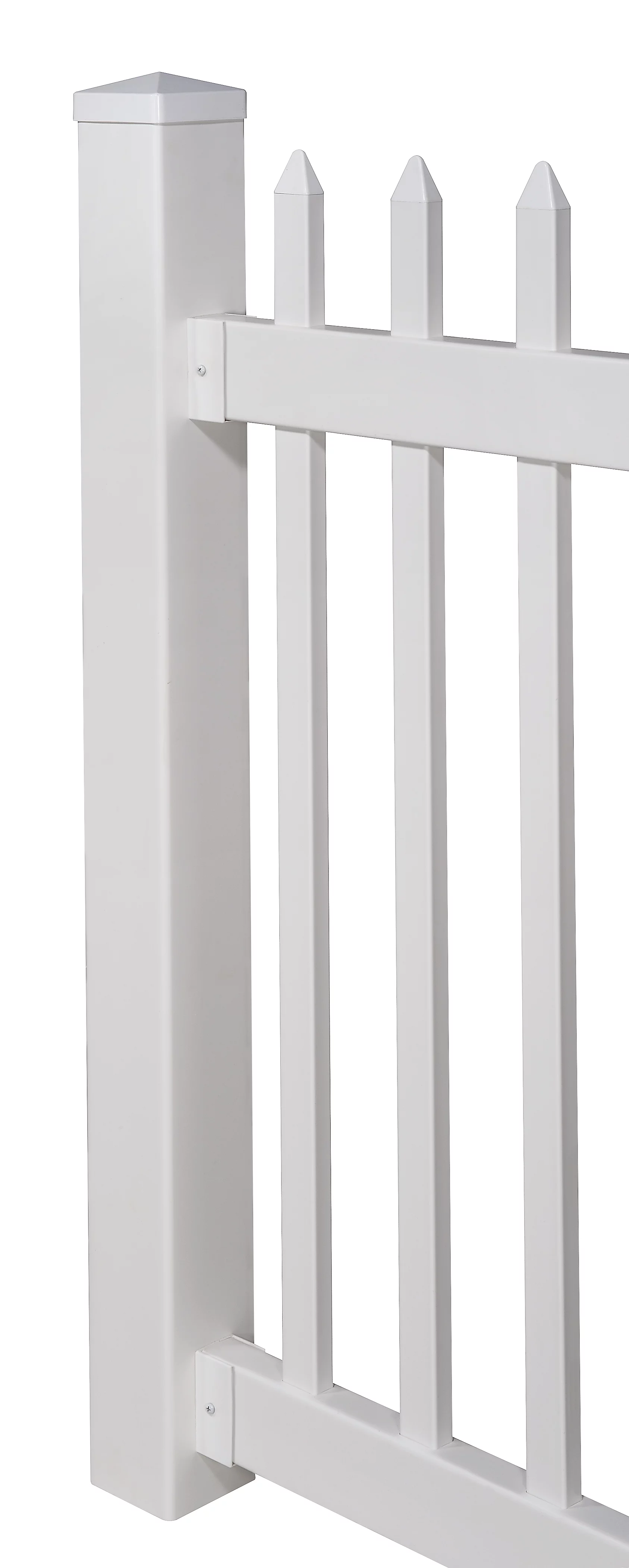 Wam Bam Fence No-Dig Permanent 4ft x 6ft Nantucket Fence with Post Anchor & Cap