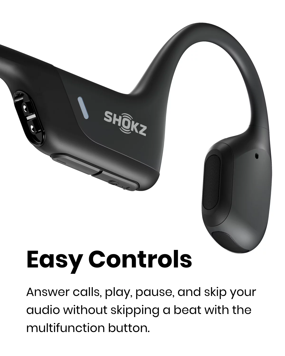 Shokz OpenRun Pro Premium Bone Conduction Open Ear Bluetooth Headphones for Sports with Cooling Wristband (Black)