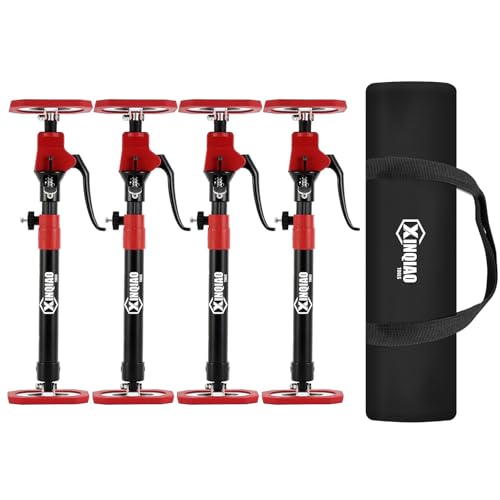 XINQIAO Third Hand Tool 3rd Hand Support System, Premium Steel Support Rod with 154 LB Capacity for Cabinet Jack, Drywall Jack& Cargo Bars, 49.2 IN-114.2 in Long, 4 PC