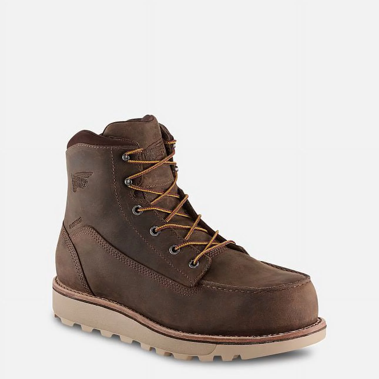 Red Wing MEN'S LIGHT BROWN NUBUCK LEATHER 6-INCH TRACTION TRED LITE BOOT WATERPOOF EXTRA WIDTH LACED UP Work – Style 2440, Size 13 EE