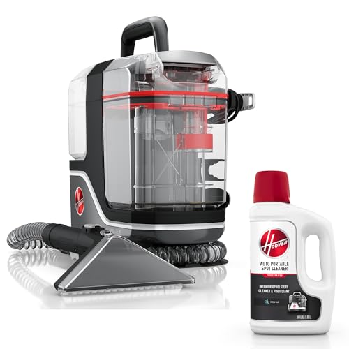 Hoover CleanSlate Plus Portable Carpet + Upholstery Spot Cleaner Machine, Powerful Suction with Versatile Tools, Pet Stain Remover, Car and Auto Detailer, Pair with Hoover Carpet Cleaner Solution