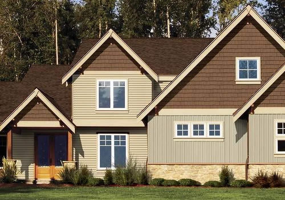Cedar Impressions Double 7in. Straight Edge Perfection Shingles Siding (1/2 Square) - Sterling Gray