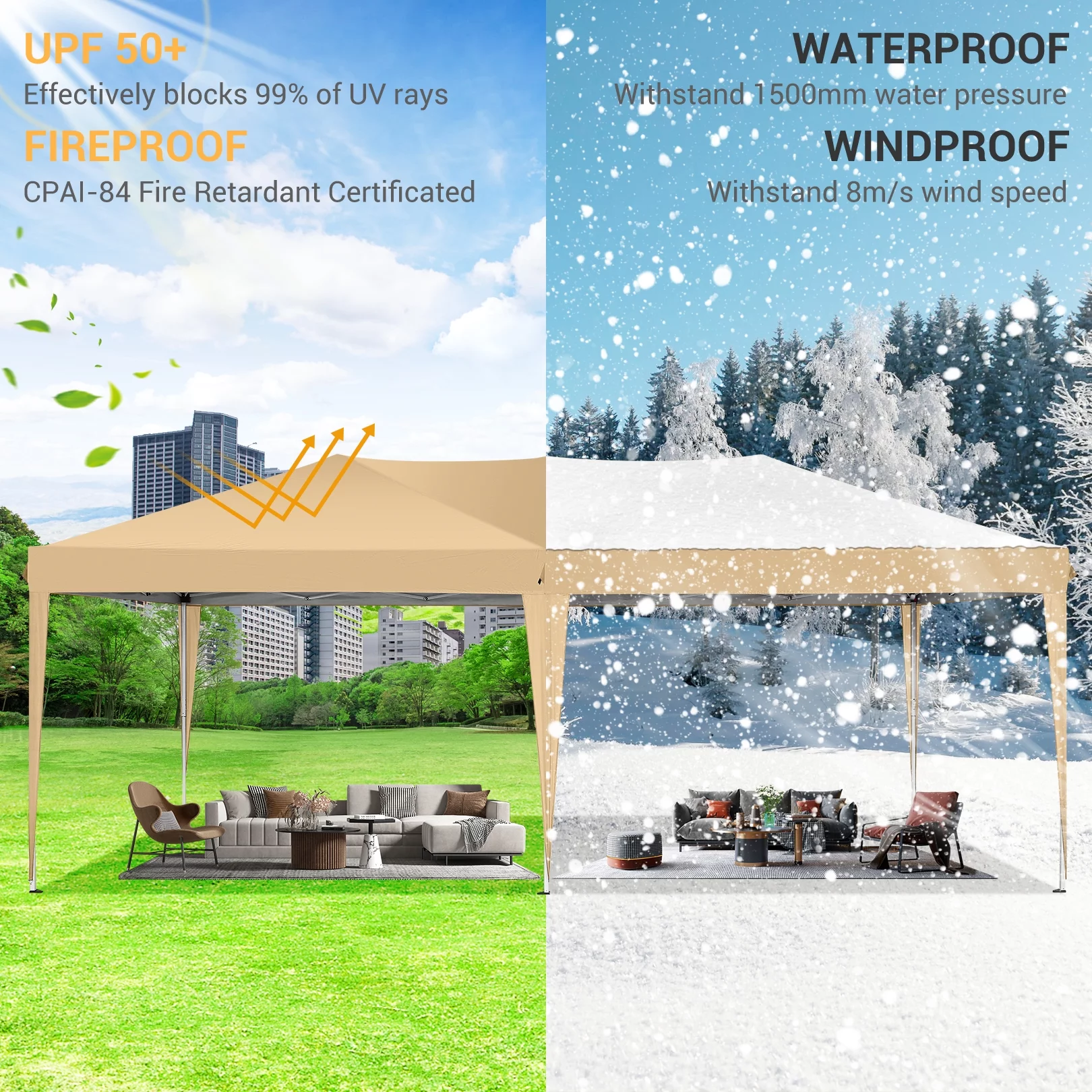 SANOPY 10' x 20' Pop Up Canopy Tent Easy Set-up Outdoor Patio Canopy Straight Leg Instant Shelter Portable Heavy Duty Commercial Party Gazebo with Carrying Bag