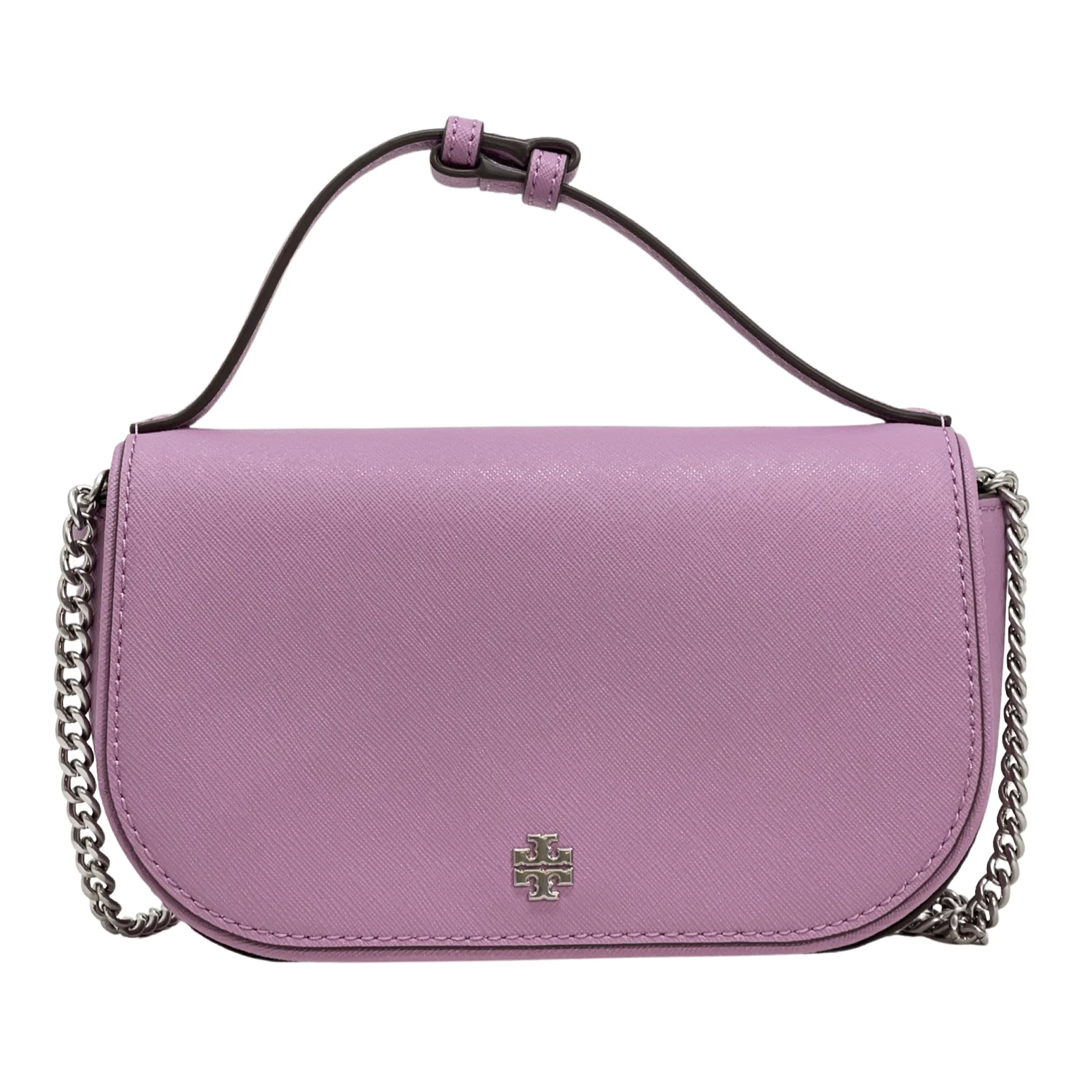 Tory Burch Women's Emerson Small Saffiano Leather Top Handle Crossbody Bag (Freesia)