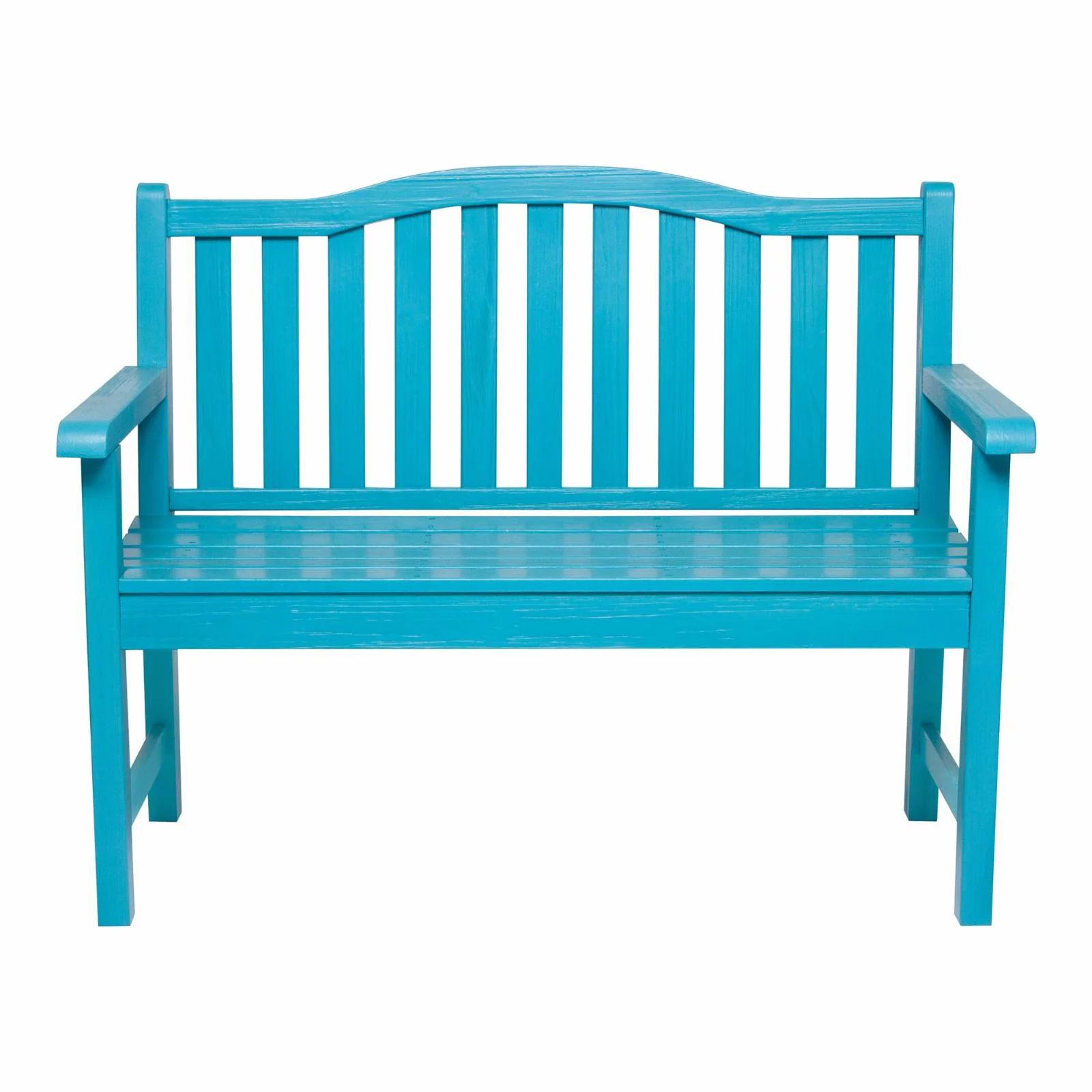 Shine Company Belfort II Wood Garden Bench, Aqua