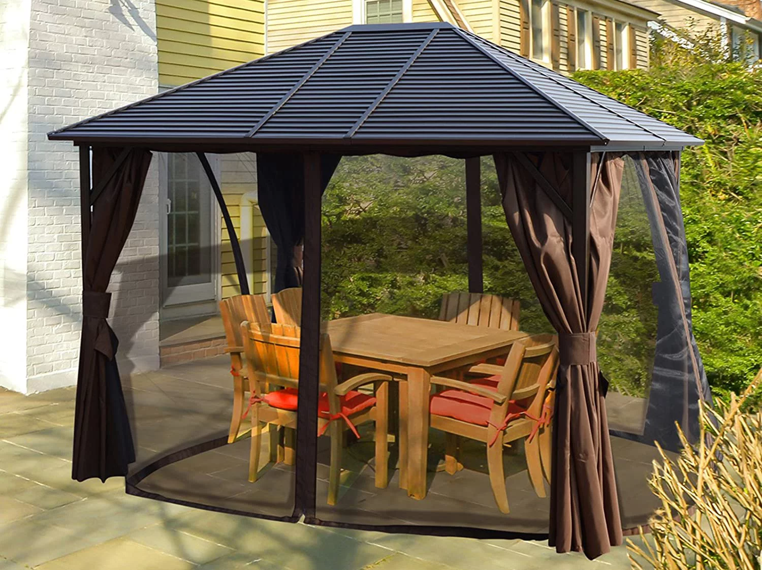 Kozyard Caesar 10 Ft. W x 12 Ft. D Hardtop Permanent Gazebo