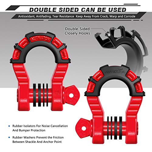 AUTMATCH D Ring Shackles 3/4
