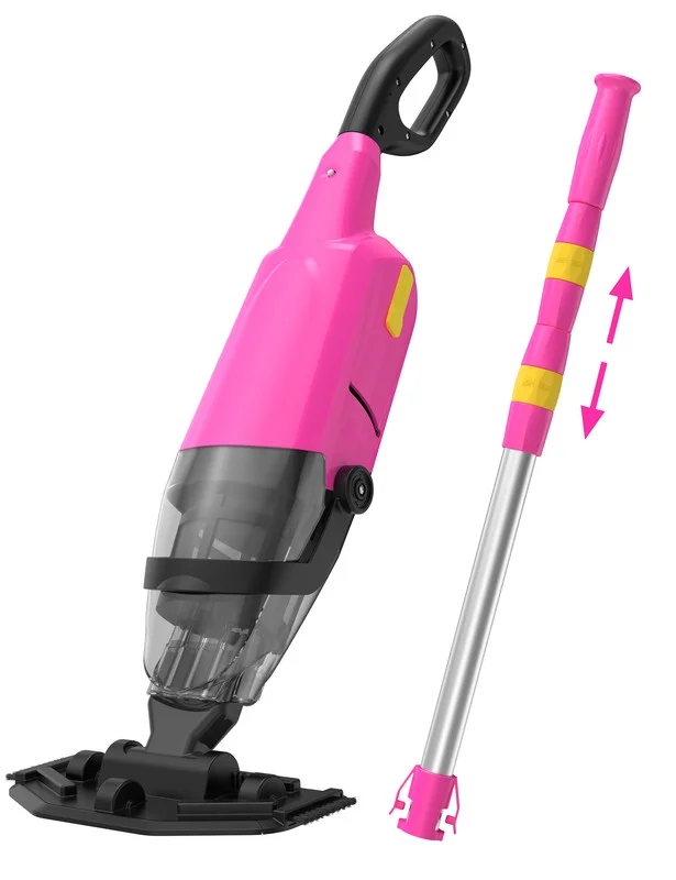 Efurden Cordless Pool Vacuum, Handheld Pool Vacuum with Running Time up to 60-Minutes for Above Ground Pools, Spas and Hot Tubs,Pink