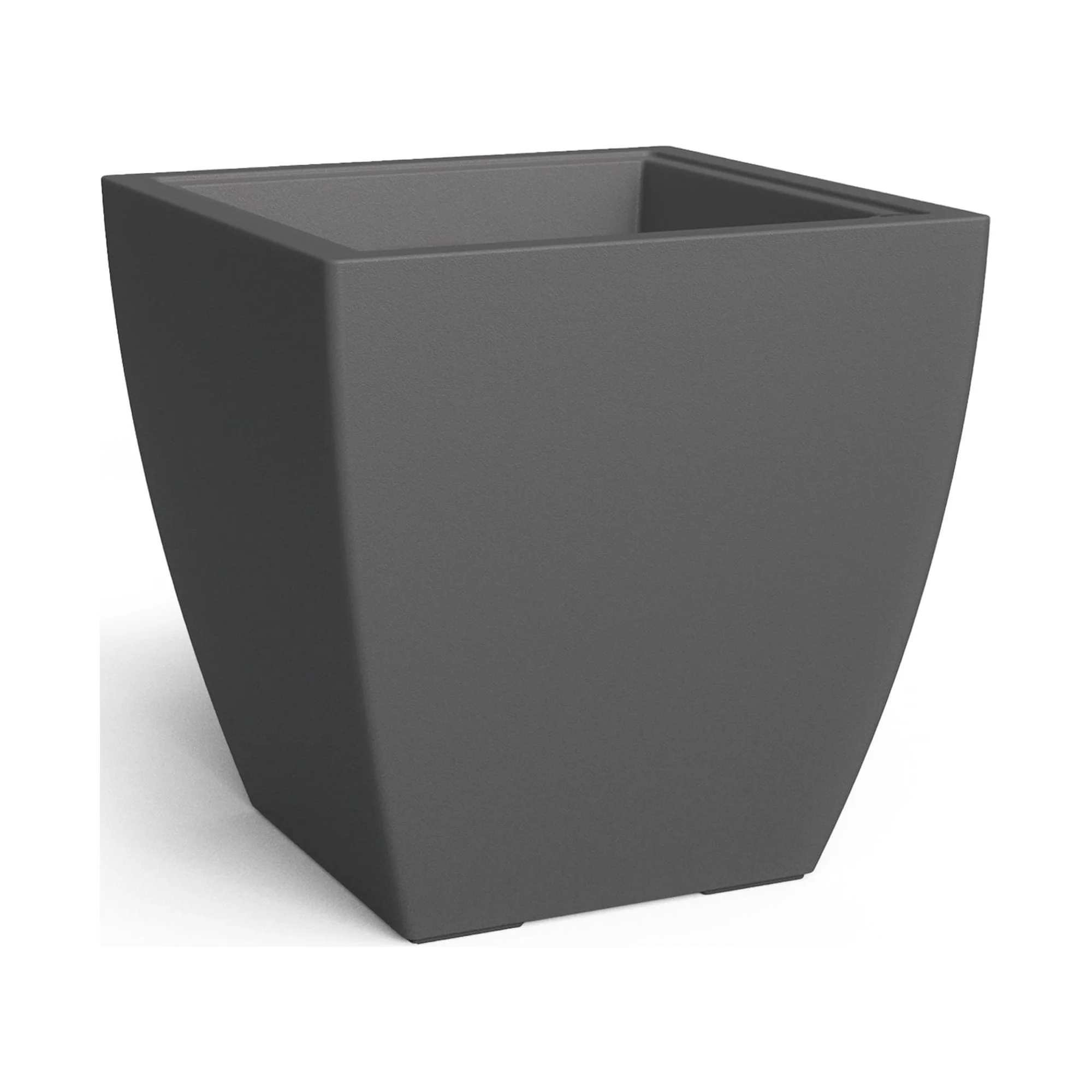 Mayne Kobi 24 in Square Planter - Black