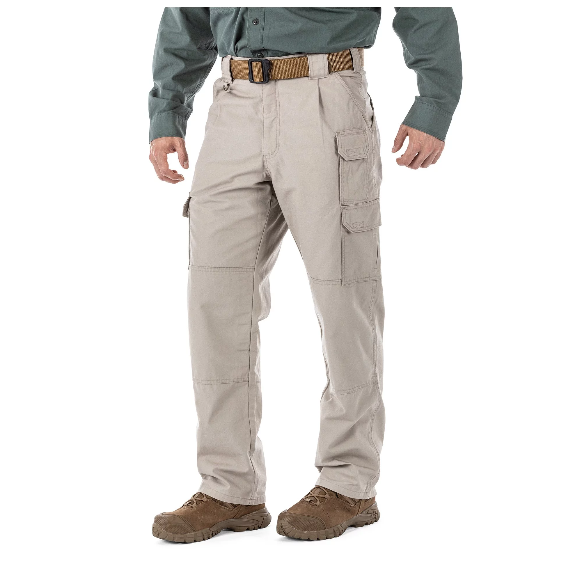 5.11 Work Gear Men's Active Work Pants, Superior Fit, Double Reinforced, 100% Cotton, Khaki, 28W x 30L, Style 74251