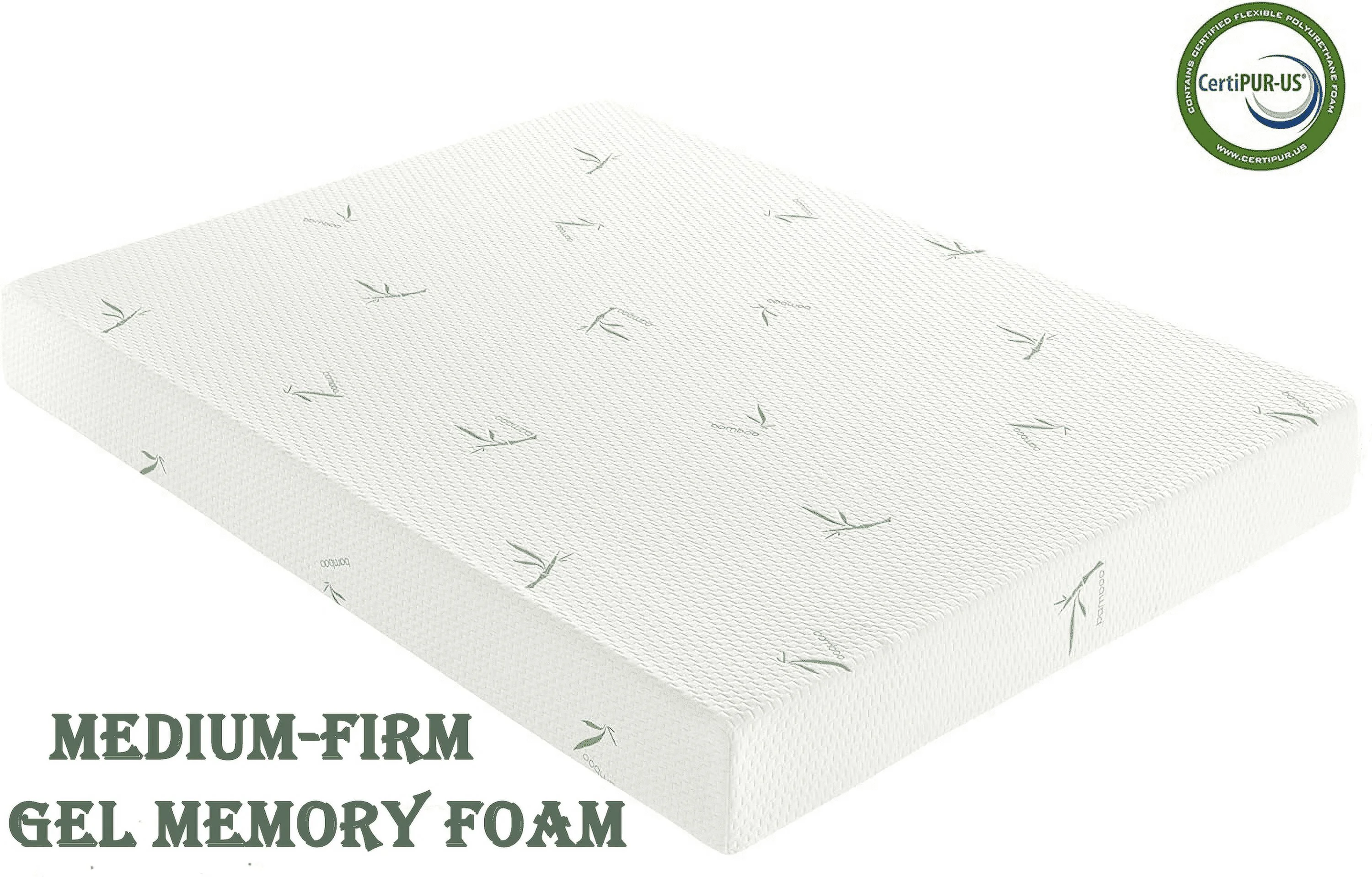 5 Inch Memory Foam Mattress,Queen Size, Medium-Firm Bed Mattress with Bamboo Cover, Breathable Gel Mattress, Pressure Relief, in a Box for Bunk Bed, Trundle Bed, CertiPUR-US Certified