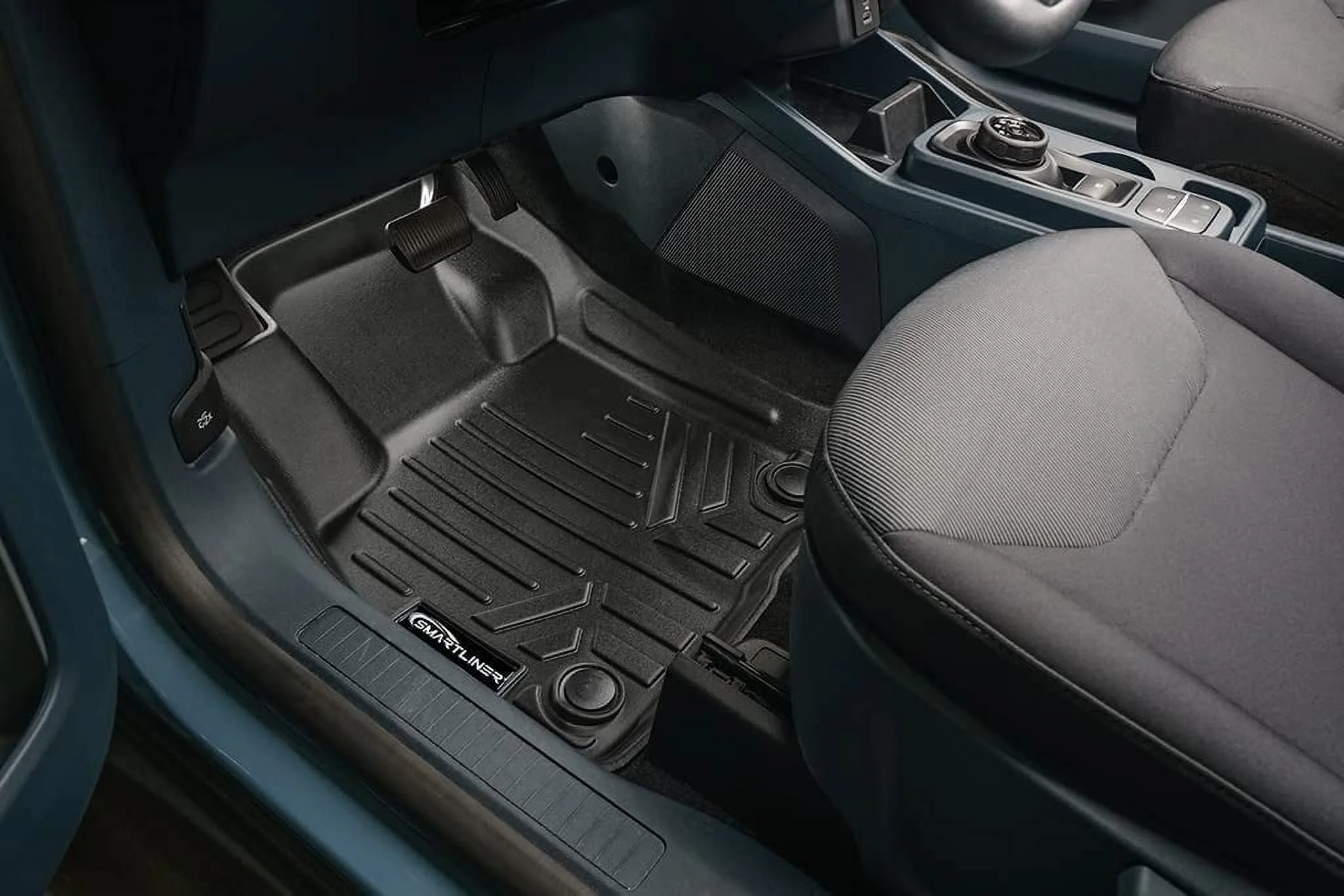 Smartliner SA0546-B0578 Custom Fit All 2 Row Floor Mat Liner Set for 2022-2023 Ford Maverick, Black