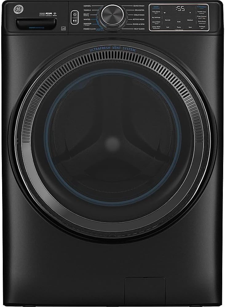 GE 5.0 Cu. Ft. Capacity Diamond Grey Smart Front Load Energy Star Steam Washer with SmartDispense UltraFresh Vent System with OdorBlock