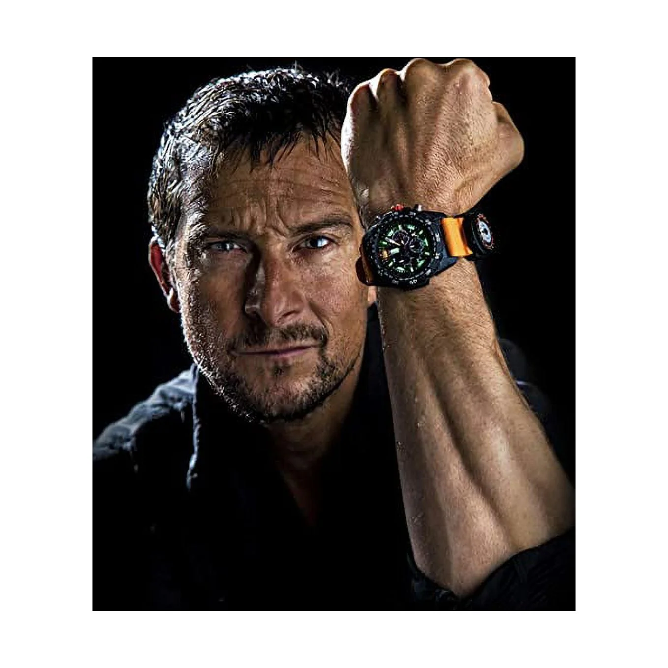 Luminox Bear Grylls Mens Watch Survival Master Series - 3749: 45mm Black/Orange Stainless Steel Swiss Made 300 M Water Resistance