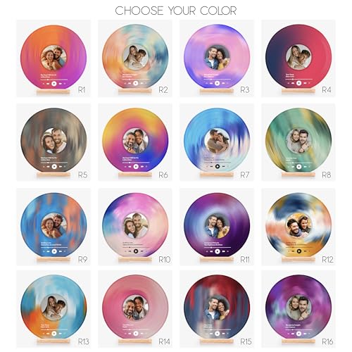 Personalized Vinyl Record, Decorative Vinyl Record with Custom Photo, Personalized Couples Gifts, Photo Gifts for Anniversary, Wedding, Customized Acrylic Song Plaque, Music Home Decor