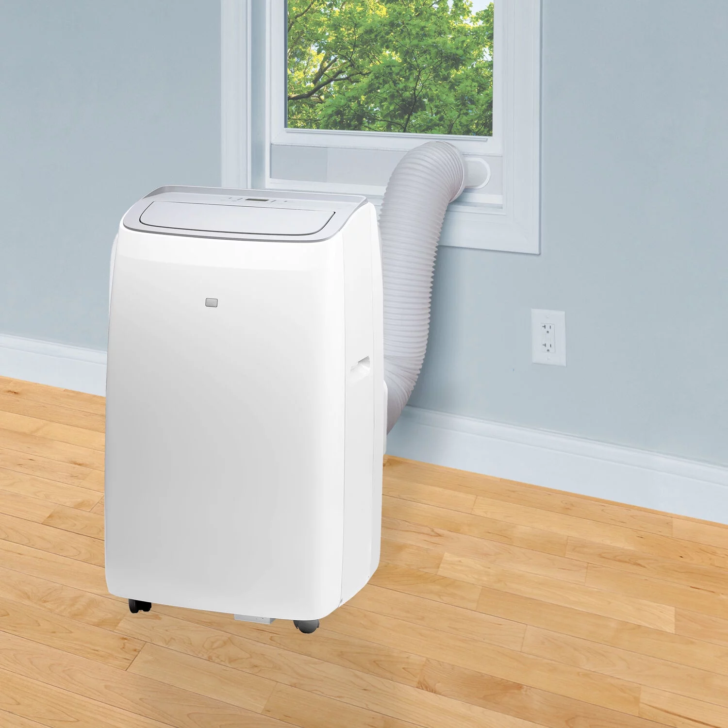Arctic Wind 14,000 BTU Portable Air Conditioner with Heat Pump | for Rooms up to 550 Sq.Ft. | Remote Control | 24 Hour Timer | Wheels | LED Display | White | 2APP14000