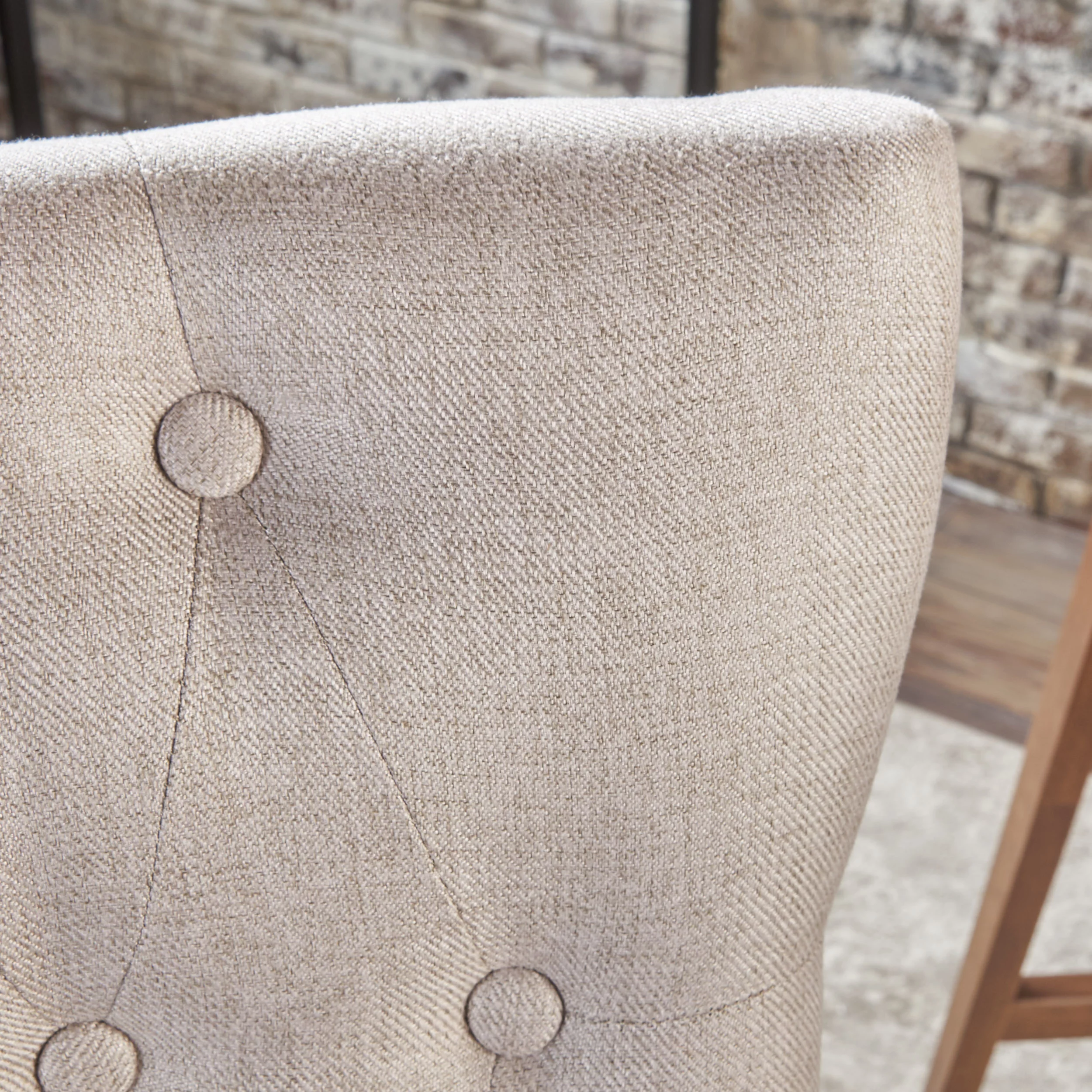 Noble House Preston Wheat Fabric Barstools (Set of 2)