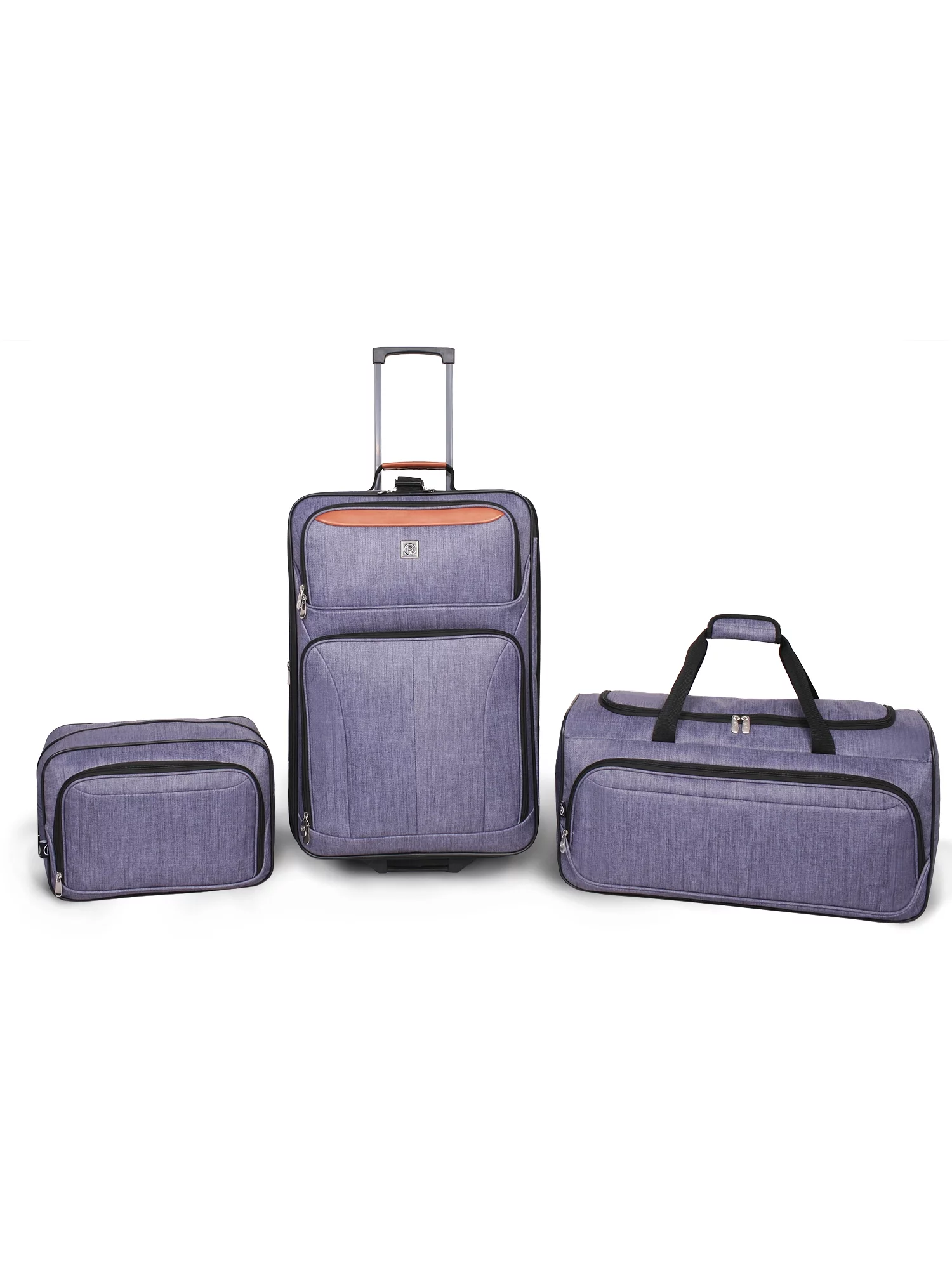 Protege Gray 3pc Travel Luggage Set 24