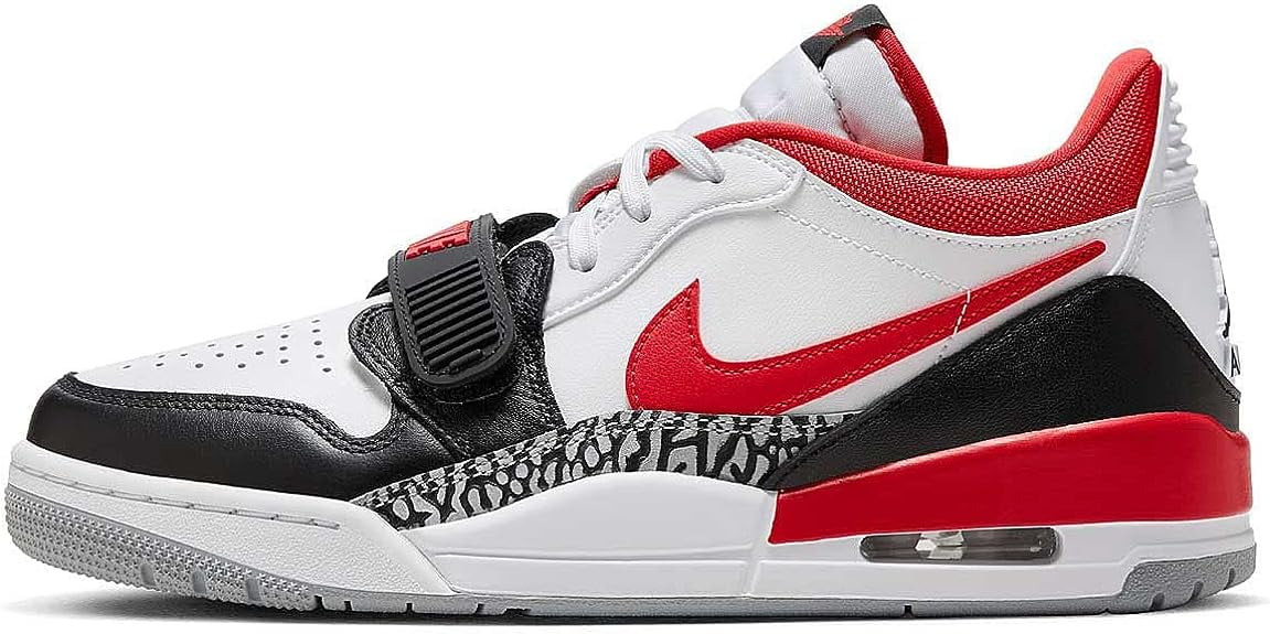 Men's Air Jordan Legacy 312 Low White/Fire Red-Black-Wolf Grey (CD7069 160) - 8.5