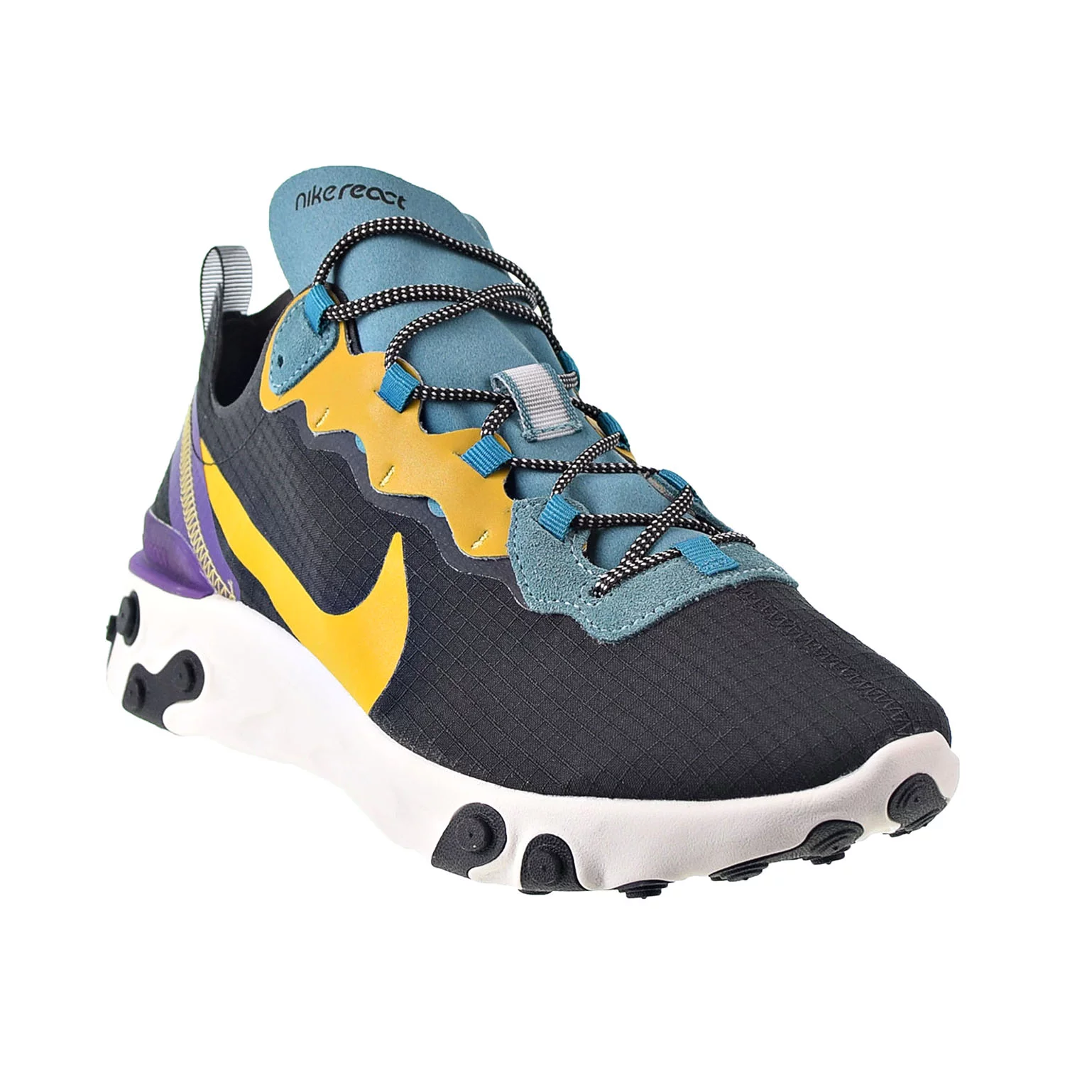Nike React Element 55 Men's Shoes Black-Mineral Teal-Voltage Purple ci9593-002