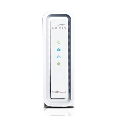 ARRIS (SB6190) - Cable Modem - Fast DOCSIS 3.0 32x8 Gigabit Cable Modem, For Comcast Xfinity, Cox, Spectrum and more, 1 Gbps Port, 800 Mbps Max Internet Speed, 2 Year Warranty - (No Built-in Wifi)