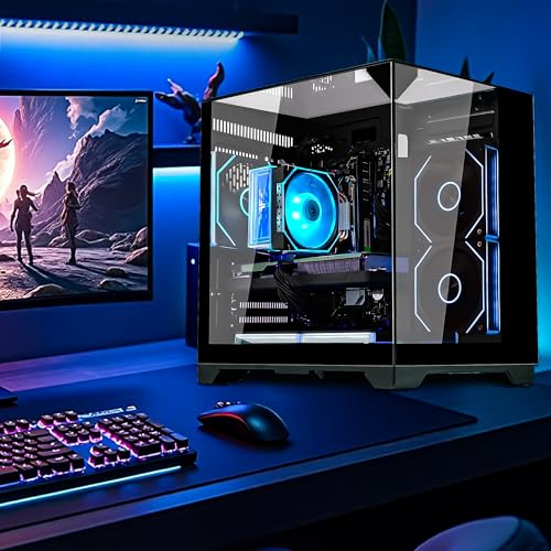 Horizon Gaming PC Desktop -AMD Ryzen 7 5700X 8-Core 3.4 GHz -Intel Arc B580-32GB DDR4 RAM-1TB PCIe +1TB SATA SSD -WiFi &Bluetooth -RGB Fans-Windows 11 Pro Tower Computer -Black