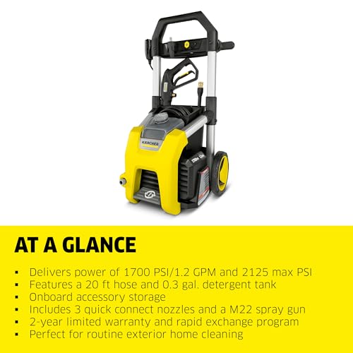 Kärcher K1800PS, Electric Pressure Washer with 3 Spray Nozzles