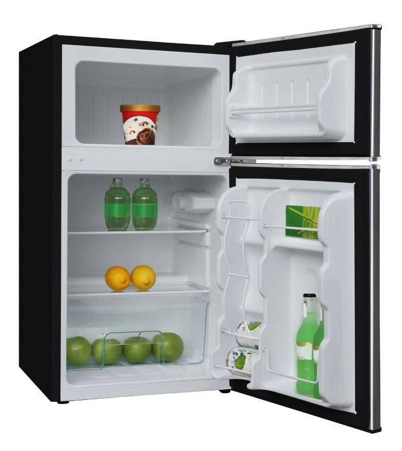 Frigidaire, 3.1 CU FT. Capacity 2 Door Compact Refrigerator with Chrome Trim , EFR391, Platinum