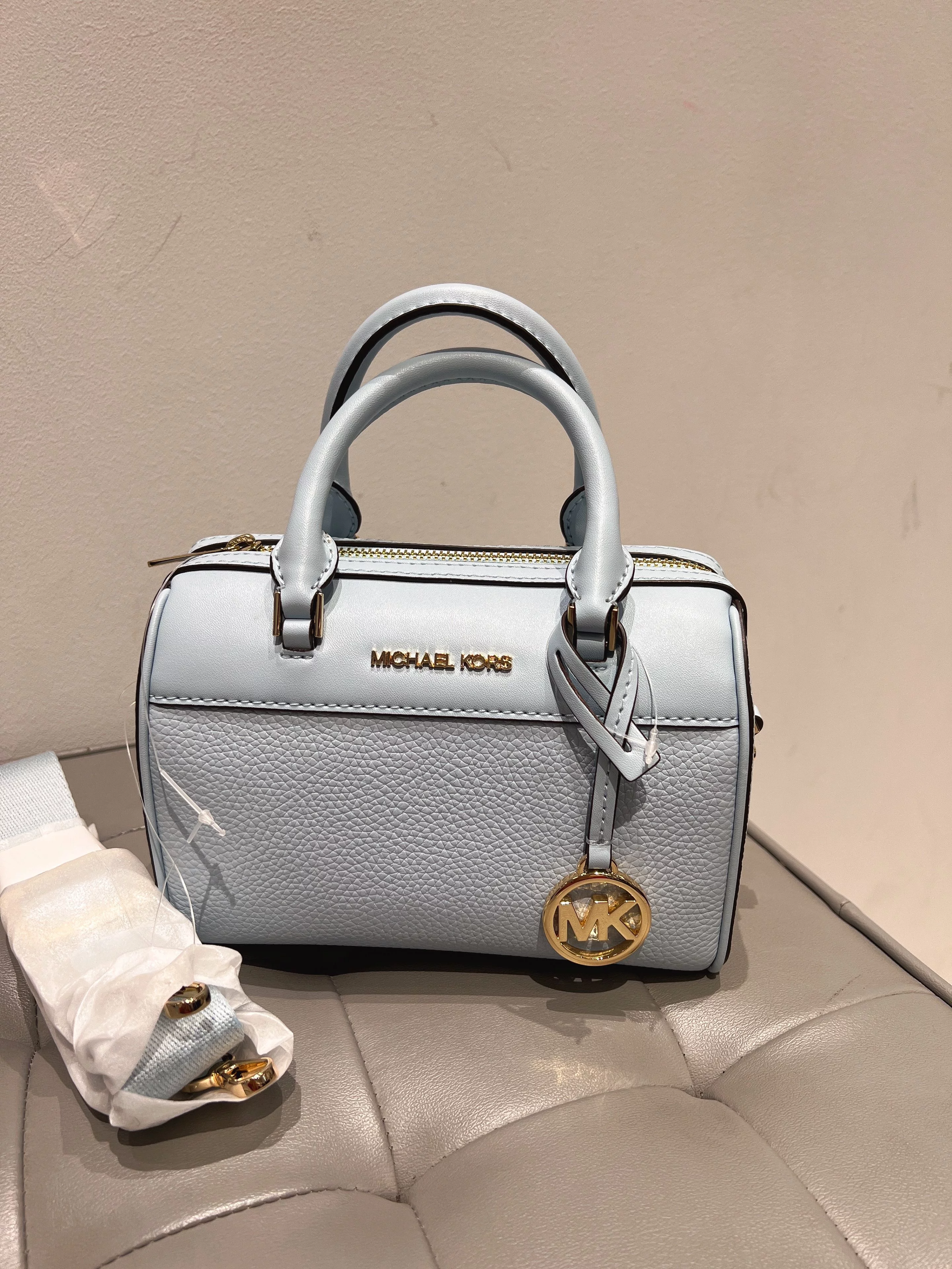 Michael Kors Travel XS MINI Duffle Shoulder Crossbody Handbag Vista Blue