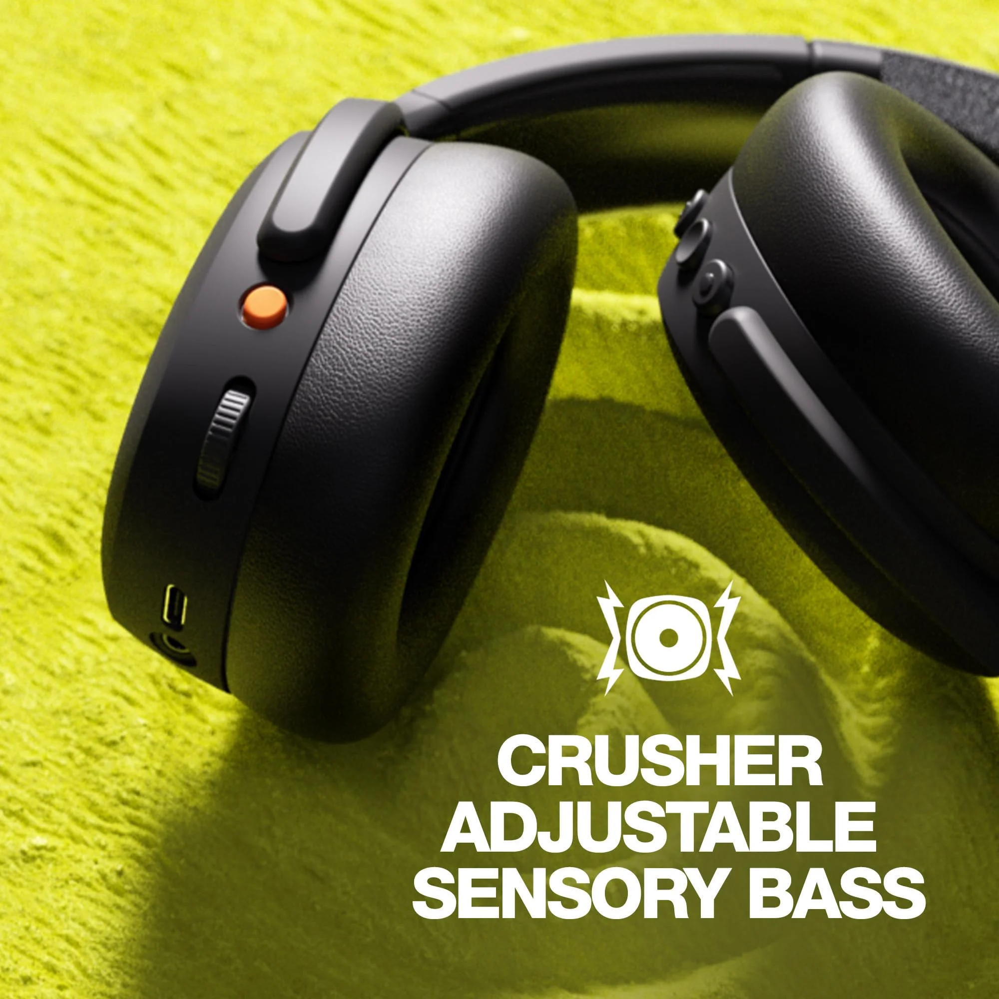 Skullcandy Crusher ANC 2 Over-Ear Noise Canceling Wireless Headphones with Sensory Bass, 50 Hr Battery, Skull-iQ, Alexa Enabled, Microphone, Works with Bluetooth Devices - Black (Renewed)