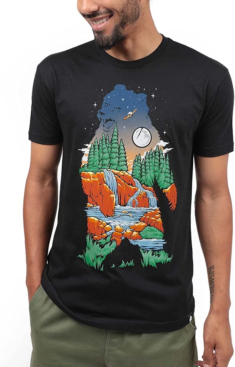 Men's Grizzly Instincts Graphic Tees for Men S - 4XL