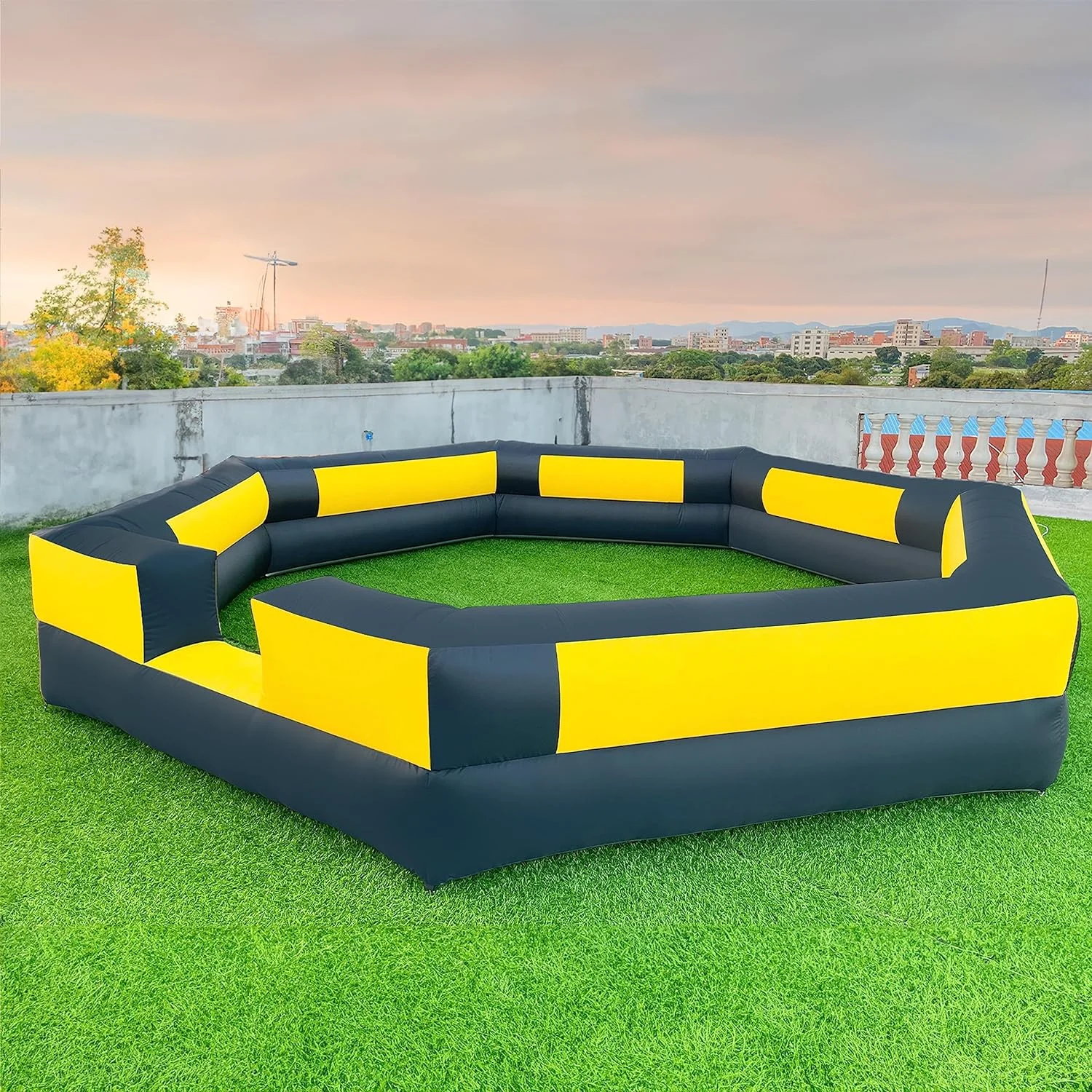 WARSUN 15FT Gaga Ball Pit Inflatable with Powerful Blower Portable Gagaball Court for Indoor Outdoor