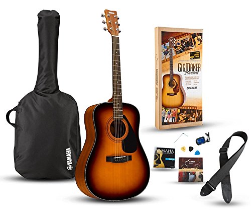 Yamaha GigMaker Standard Acoustic Guitar w/ Gig Bag, Tuner, Strap and Picks - Sunburst