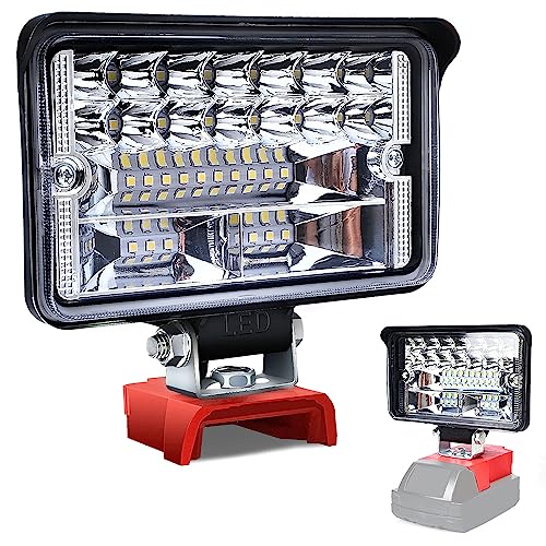 Cordless LED Work Light for Milwaukee 18V Lithium Batteries, 108W 5400LM Adjustable Portable Flood Lights for Job Site Lighting Outdoor Camping Garage Vehicle Lighting【Battery not Included】