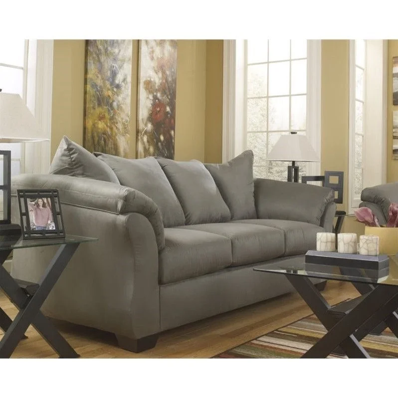 Ashley Furniture Darcy Fabric Sofa in Cobblestone